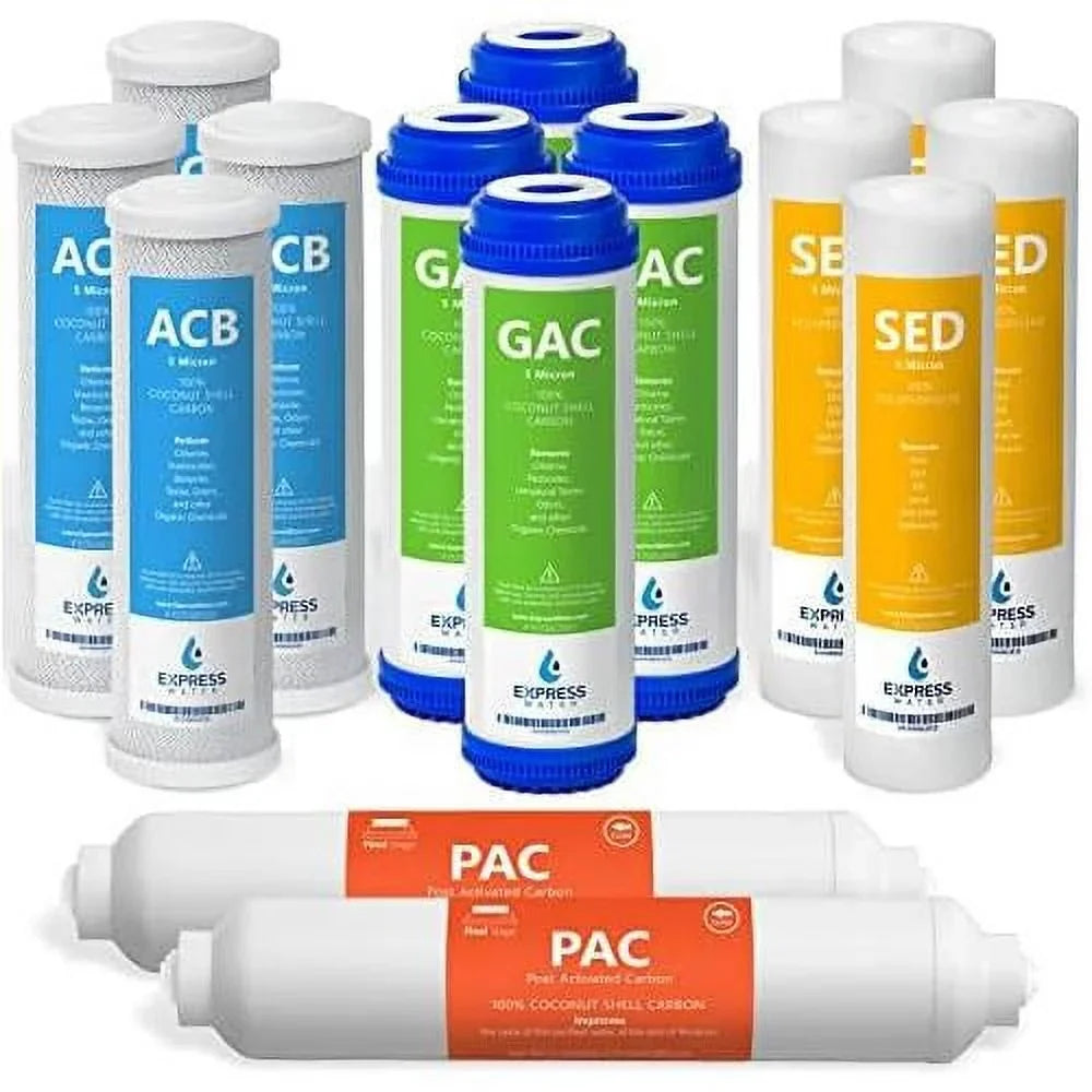 Osmosis liquid Carbon Year Set System 10 SED 14 Sediment Inch Filters, GAC, Replacement PAC Filters Filters Filter ACB, dimension Reverse Filters, 2