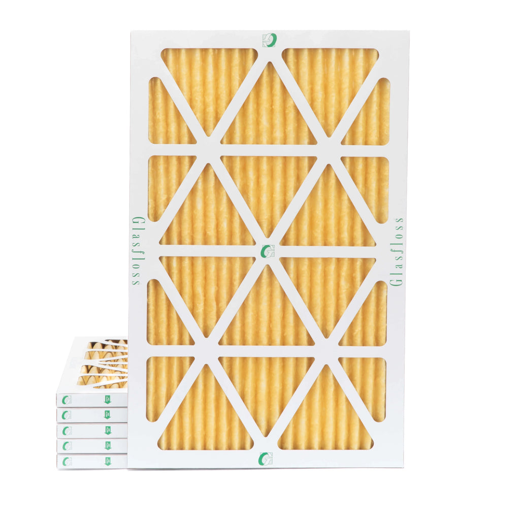 11 23-1/2 of Size: Pack by Pleated x 6 x 7/8 13-1/2 Air Filters 14x24x1 Actual Glasfloss.