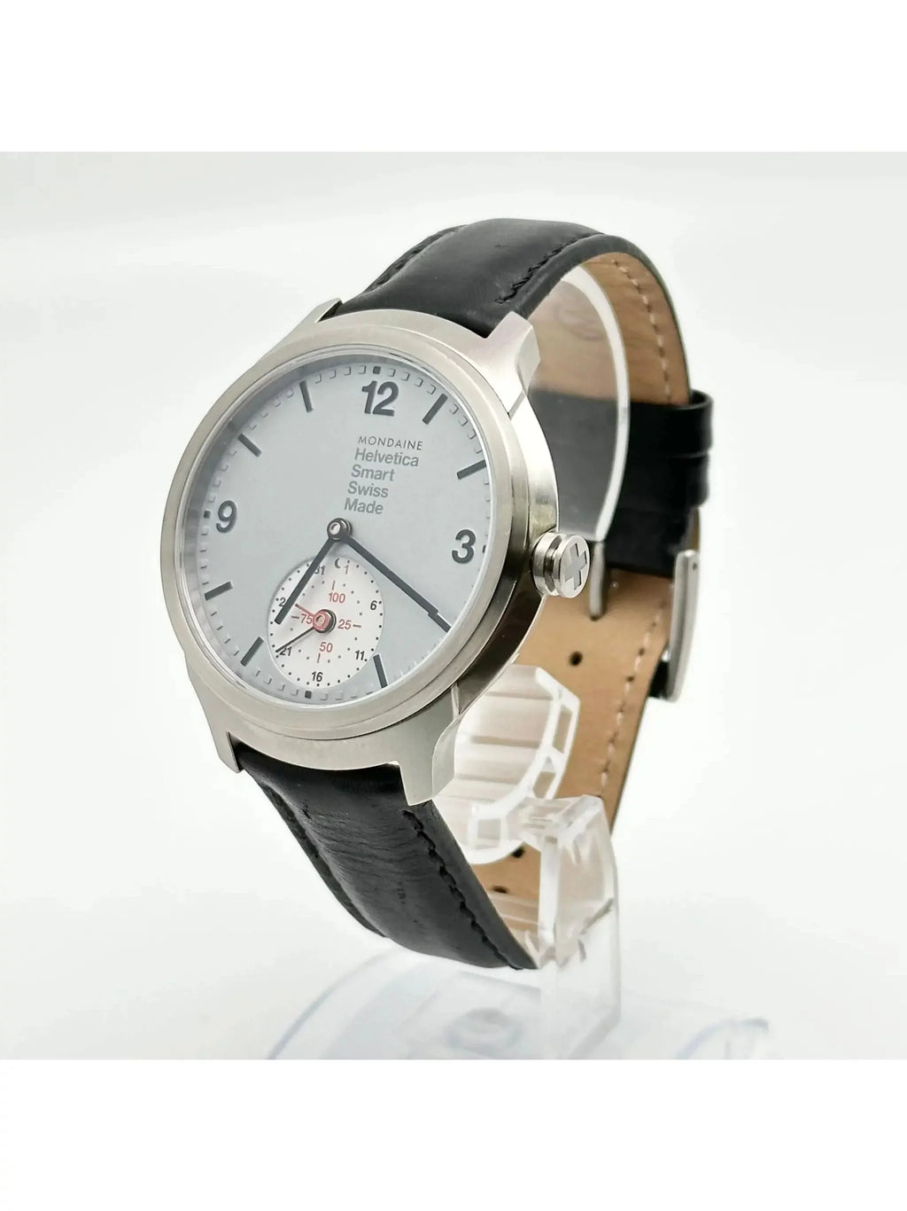 Dial Silver Mens Edition MH1.B2S80. Helvetica 1 Limited SmartWatch Mondaine