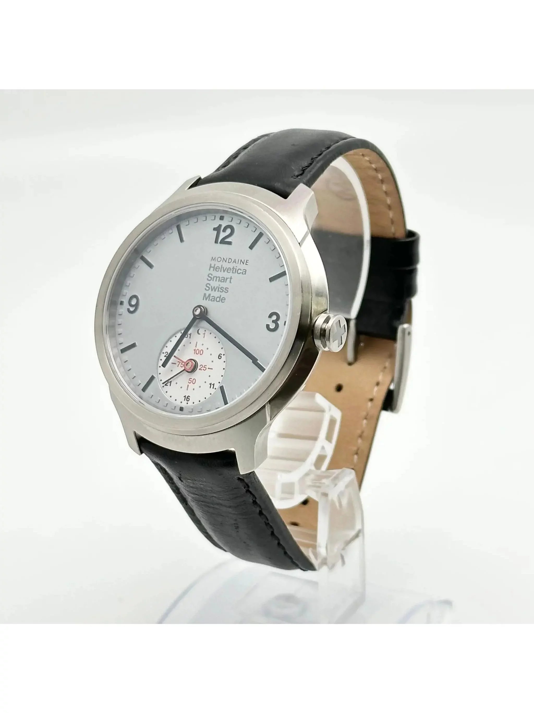 Dial Silver Mens Edition MH1.B2S80. Helvetica 1 Limited SmartWatch Mondaine