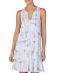 Chemise, Ralph Blue, Size Large Lauren Paisley Lauren White