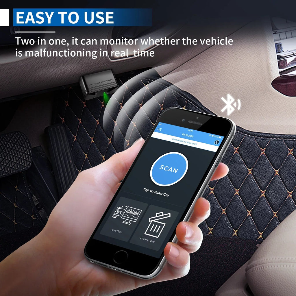 Chrysler Auto Bluetooth Engine Buick Chevrolet Car Innova System 6000P for Scan Scan Wireless Lincoln Code Adapter Ford Diagnostic Scanner Full Reader Tool Dodge OBD2 Code Scanner