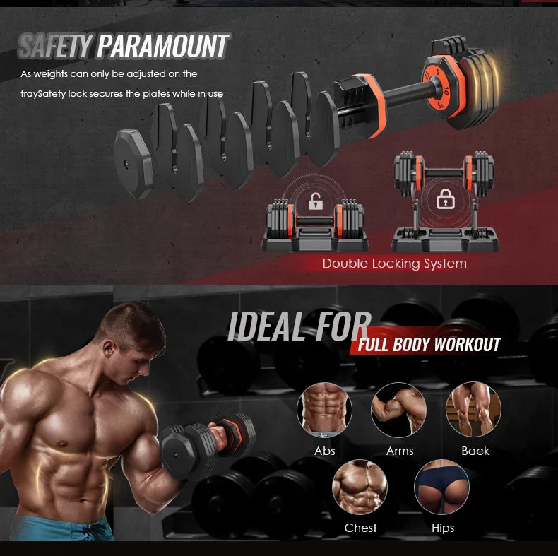 pounds per 54.0 - home Upgrade grip! and 25 Adjustable (pair) weight gym your Set Handle dumbbell Dumbbell - Anti-Slip with secure - adjustable with