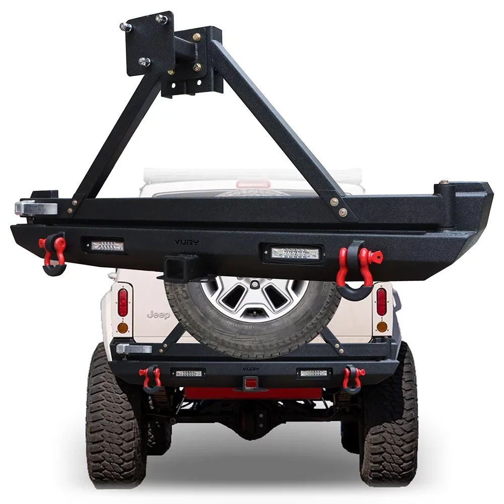 Steel Rear Ronghui Bumper Cherokee Tire & Lights Carrier 1984-2001 Jeep For W/Spare