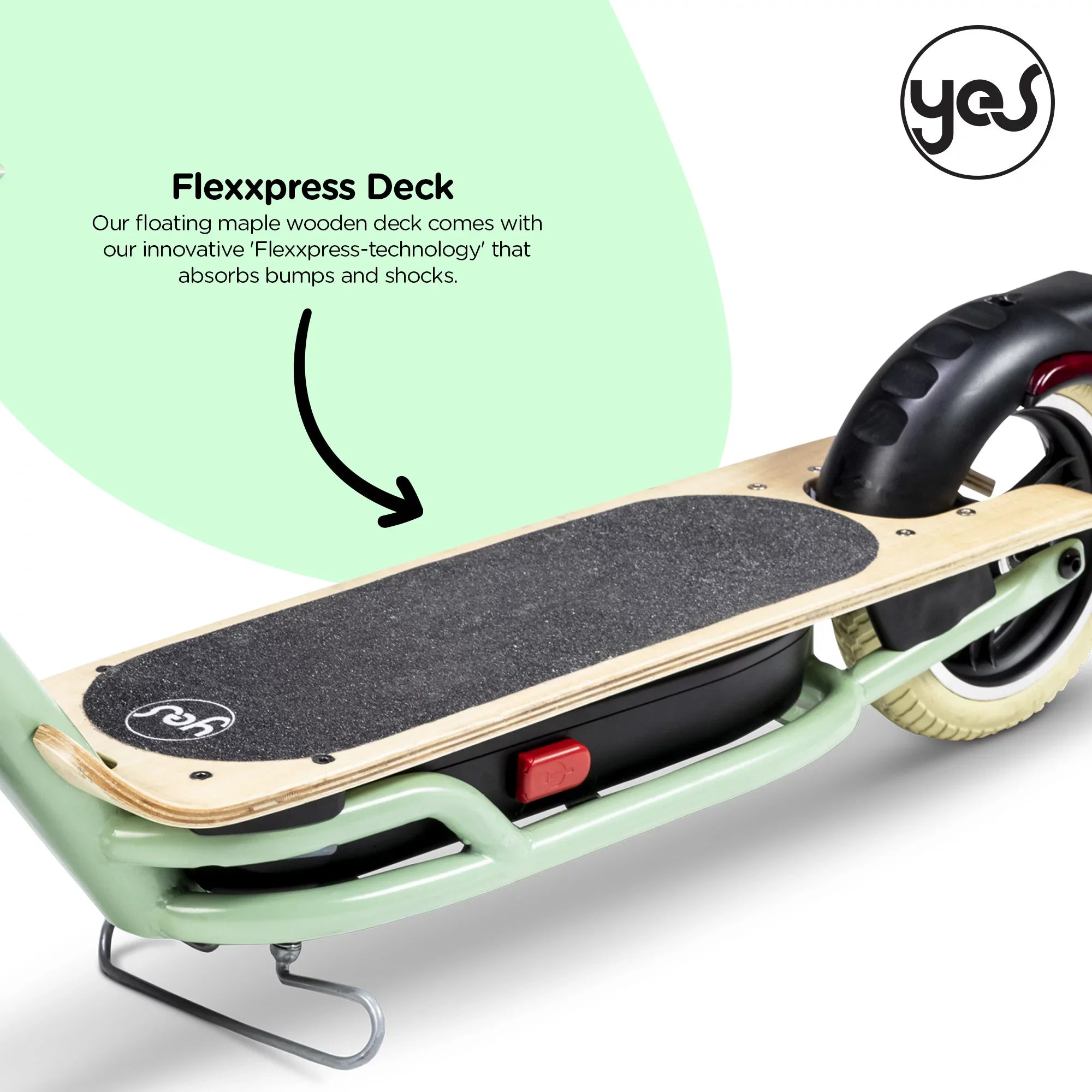 Adults Yvolution Foldable Design Scooter Display, (Green) Electric for