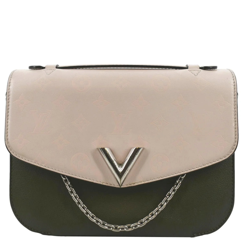 Khaki Leather Calfskin Green Saddle Very Bag Shoulder Pre-owned