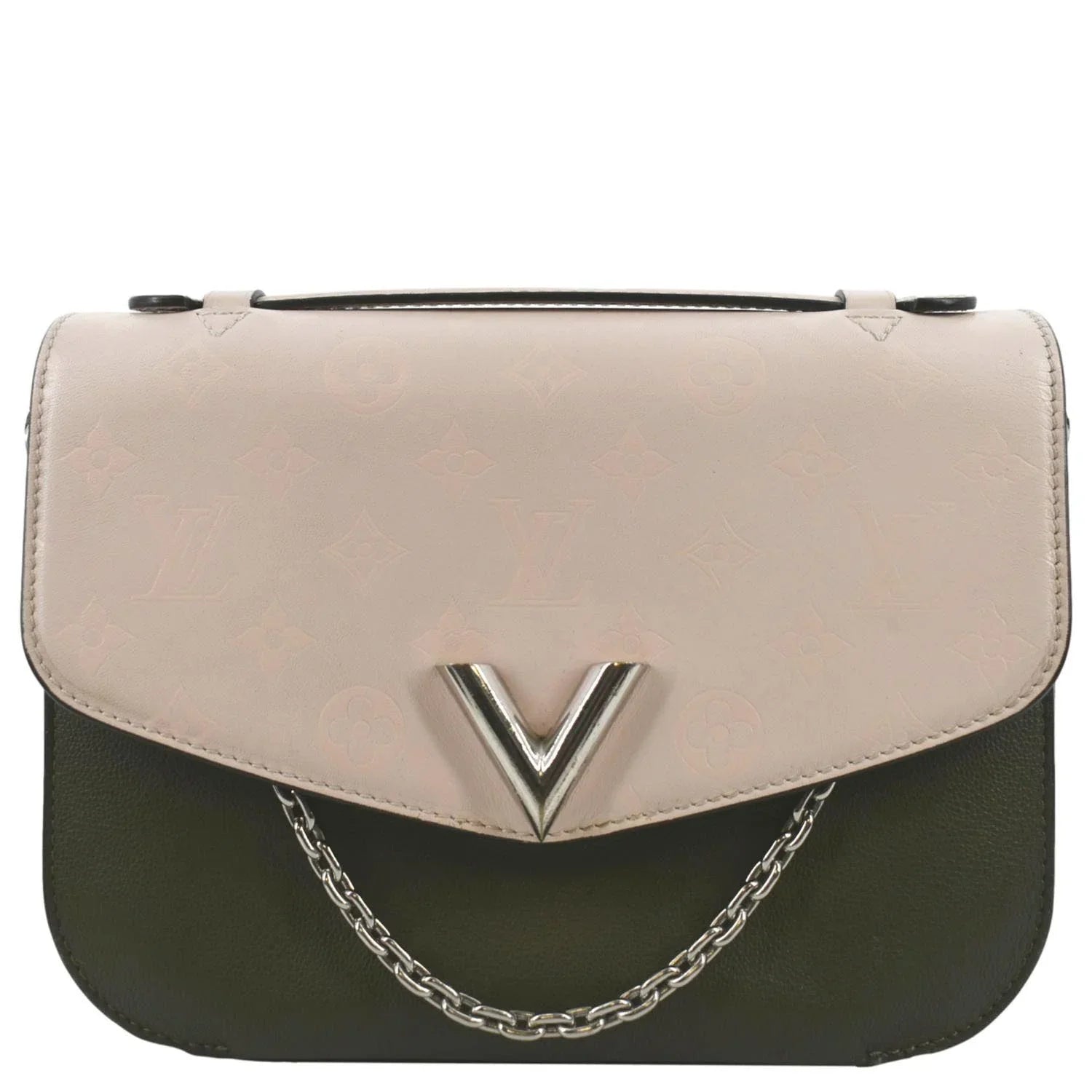 Khaki Leather Calfskin Green Saddle Very Bag Shoulder Pre-owned