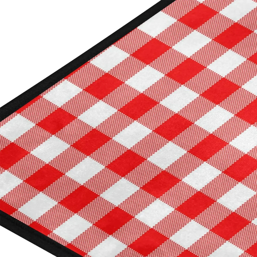 Non inch Bestwell Slip Red for Moistureproof Kitchen Anti-Fatigue Kitchen Floor and Bedroom White Mat 39 Rug Plaid Washable Rug Washroom x Sink 20 Comfort Mat Kitchen