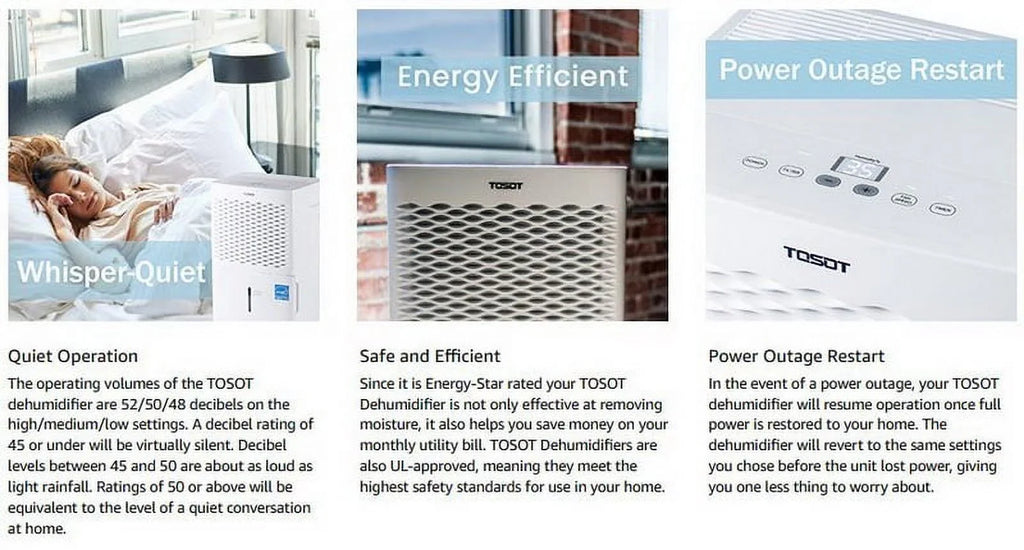 50 4500 Dehumidifier Pint Energy (OPEN Ft Sq Super Star TOSOT Quiet BOX) DI66