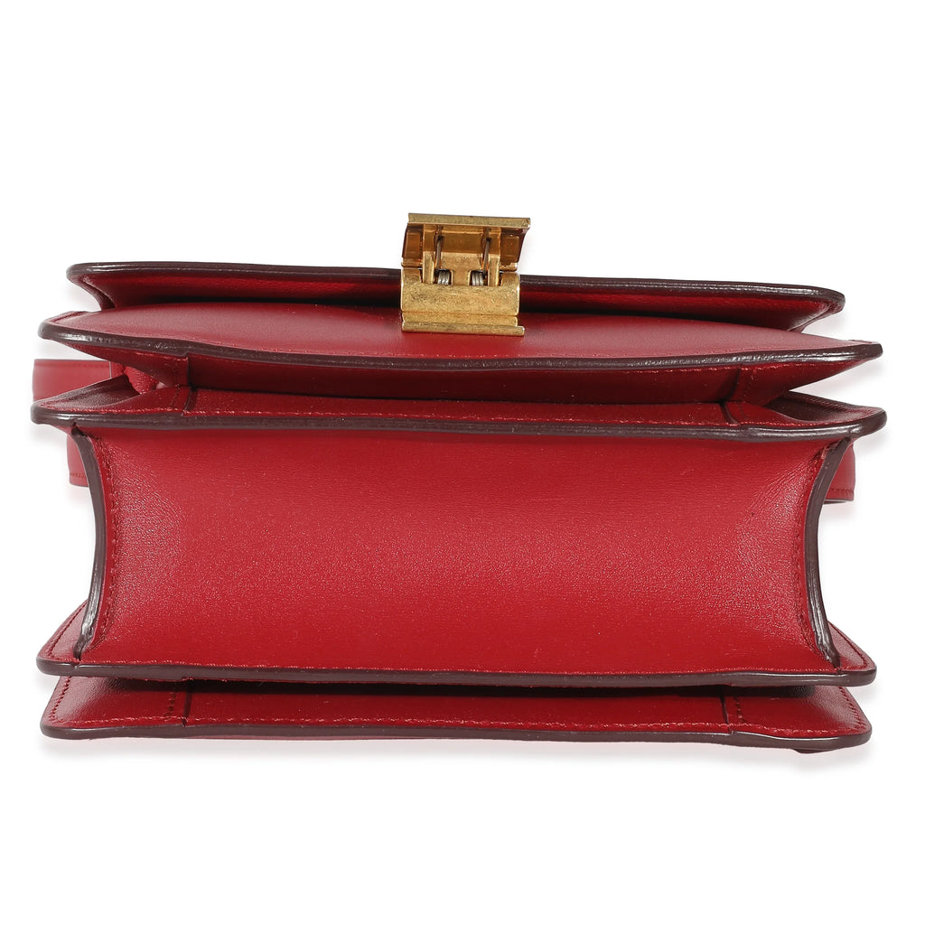 Bag Small Smooth Calfskin Pre-Owned Box Red Classic Celine