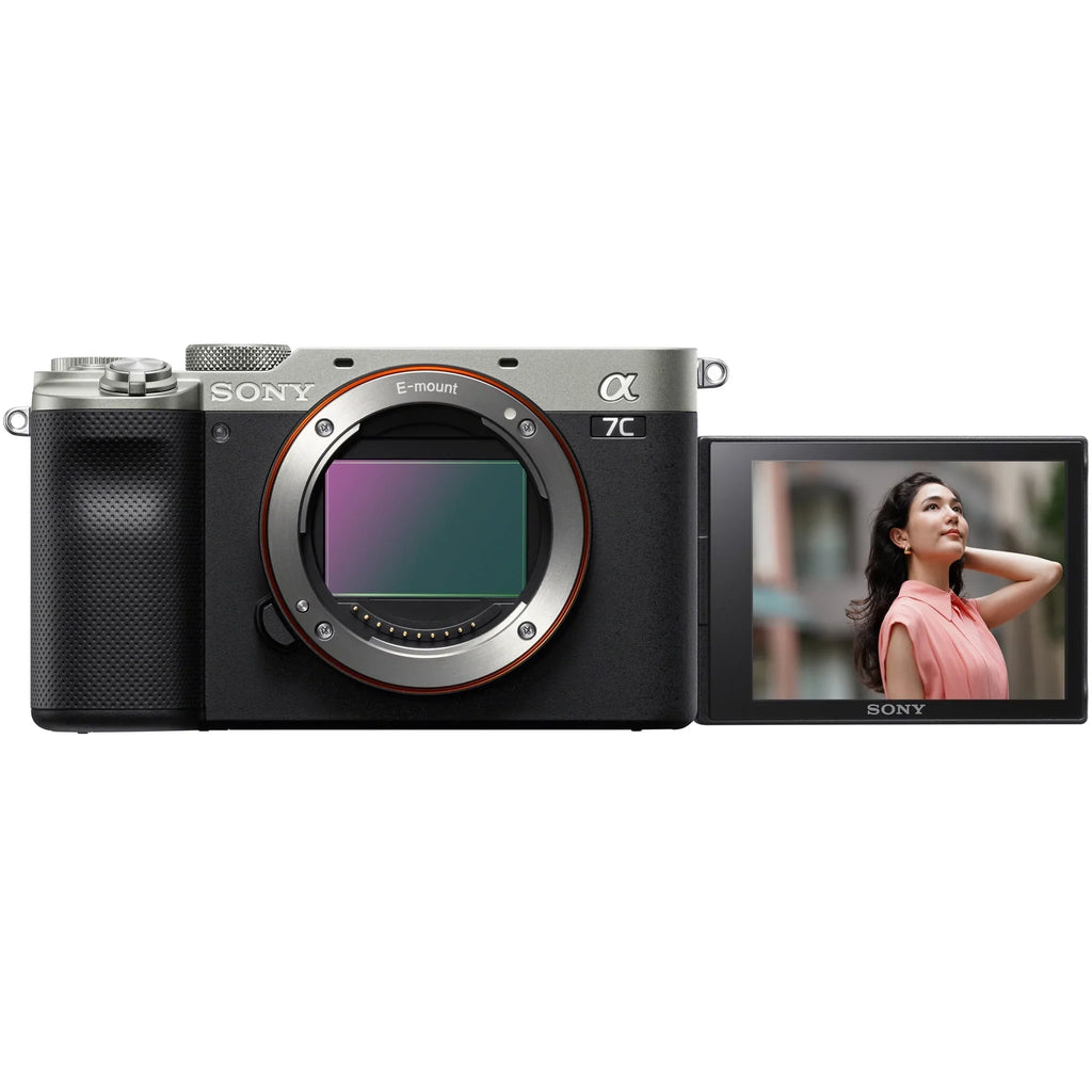 &Kit a7C Frame &Dual Full Gear Tripod Lens Silver + Battery Extra + ILCE-7C/S Card+ F4.5-6.3 64GB Camera RXD with Di Tamron Charger+ 70-300mm III Bundle Deco Bag A047 Body Mirrorless Accessories