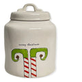White Black Letters Canister Ceramic Rae Dunn With