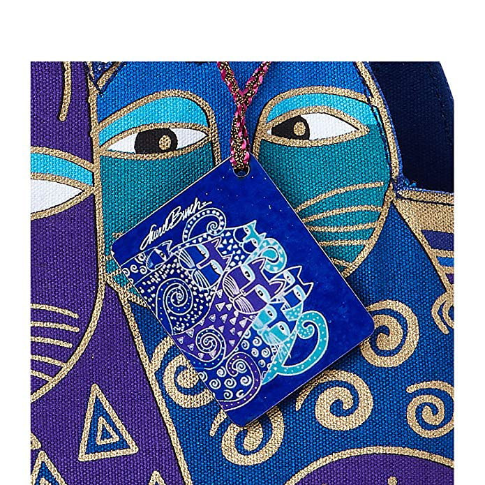 Large Indigo Laurel Cats Burch Tote Cutout (Indigo Cats) Shoulder
