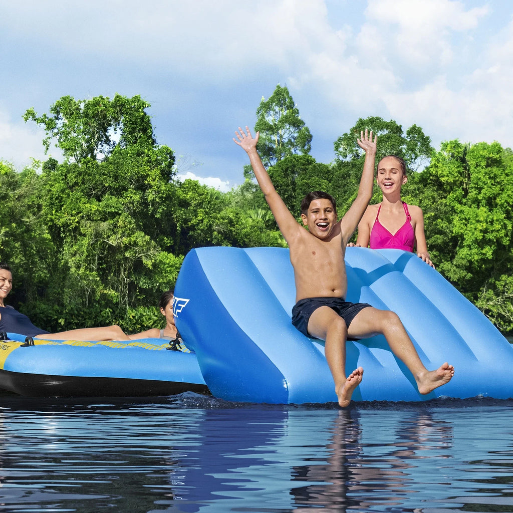 Bestway Blue Force Slide Activity 5 Person Island, Summer Inflatable Hydro