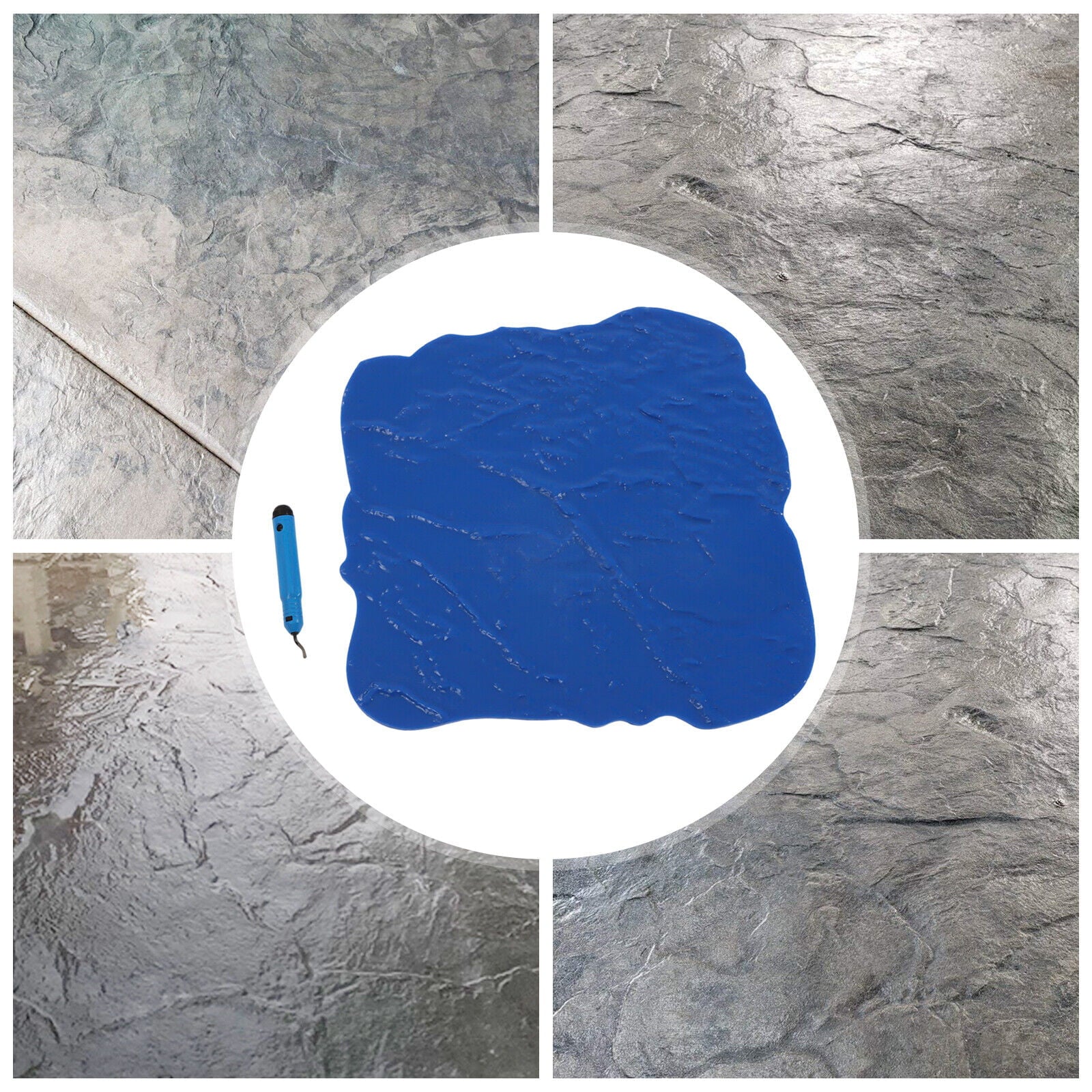 Mold Stamp 12*12 Inch Mat Stone Cement Slate Seamless Concrete Stamp Floor Texture Concrete Miumaeov