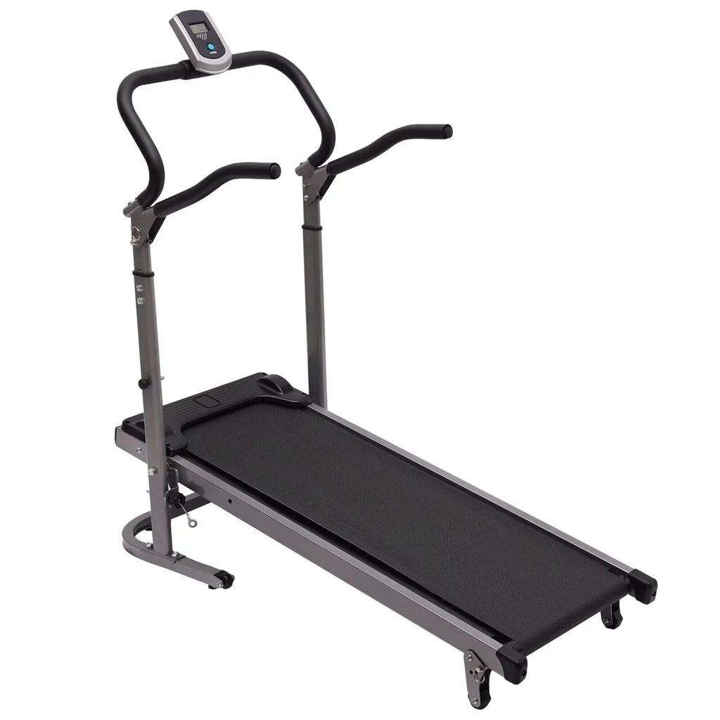Incline (Black) Foldable LED ZhdnBhnos with Walking Treadmill Monitor 264.55lbs Home Machine Compact Running Gym