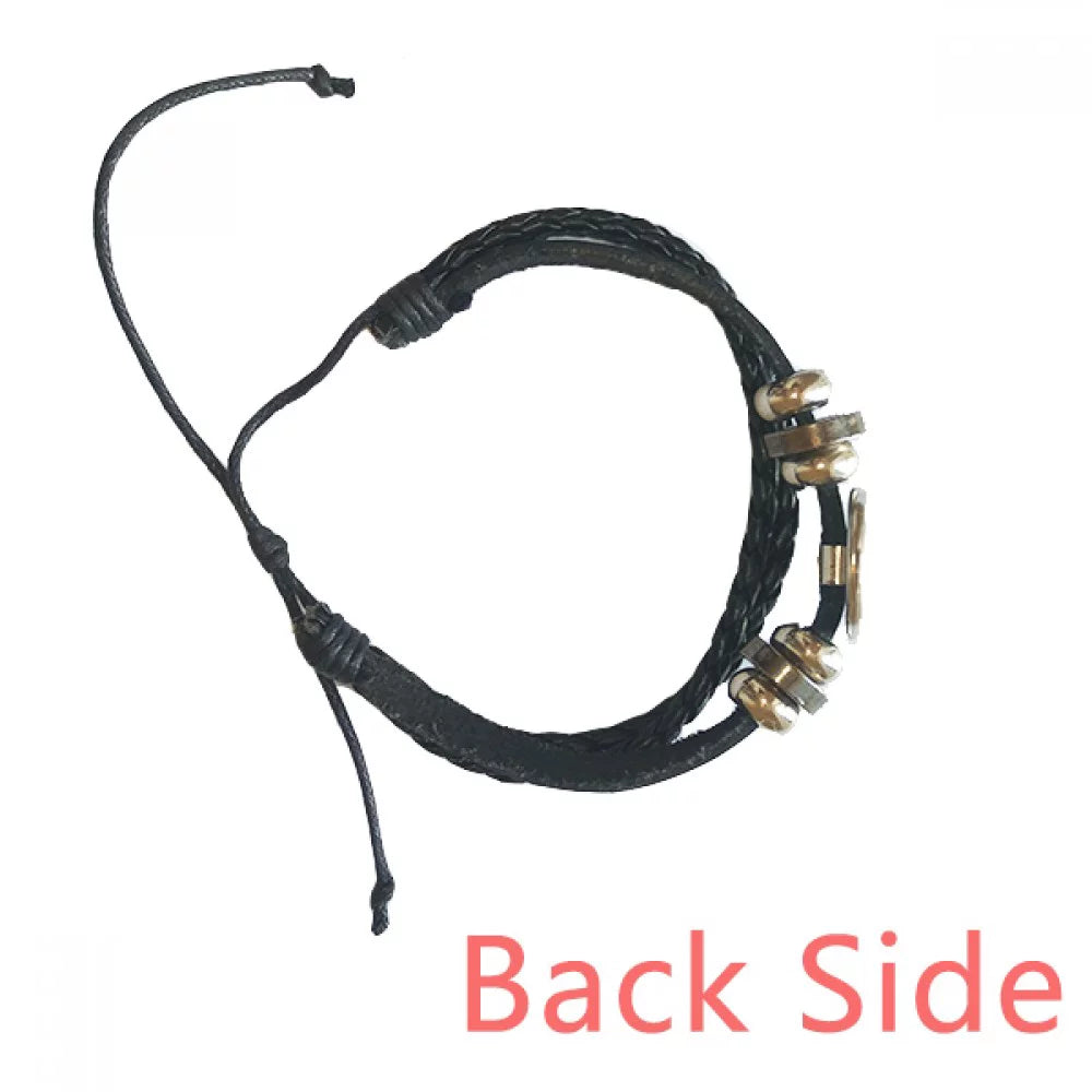 Bracelet Braided Animation Chevalier Wristband Rope Woven Corselet Leather