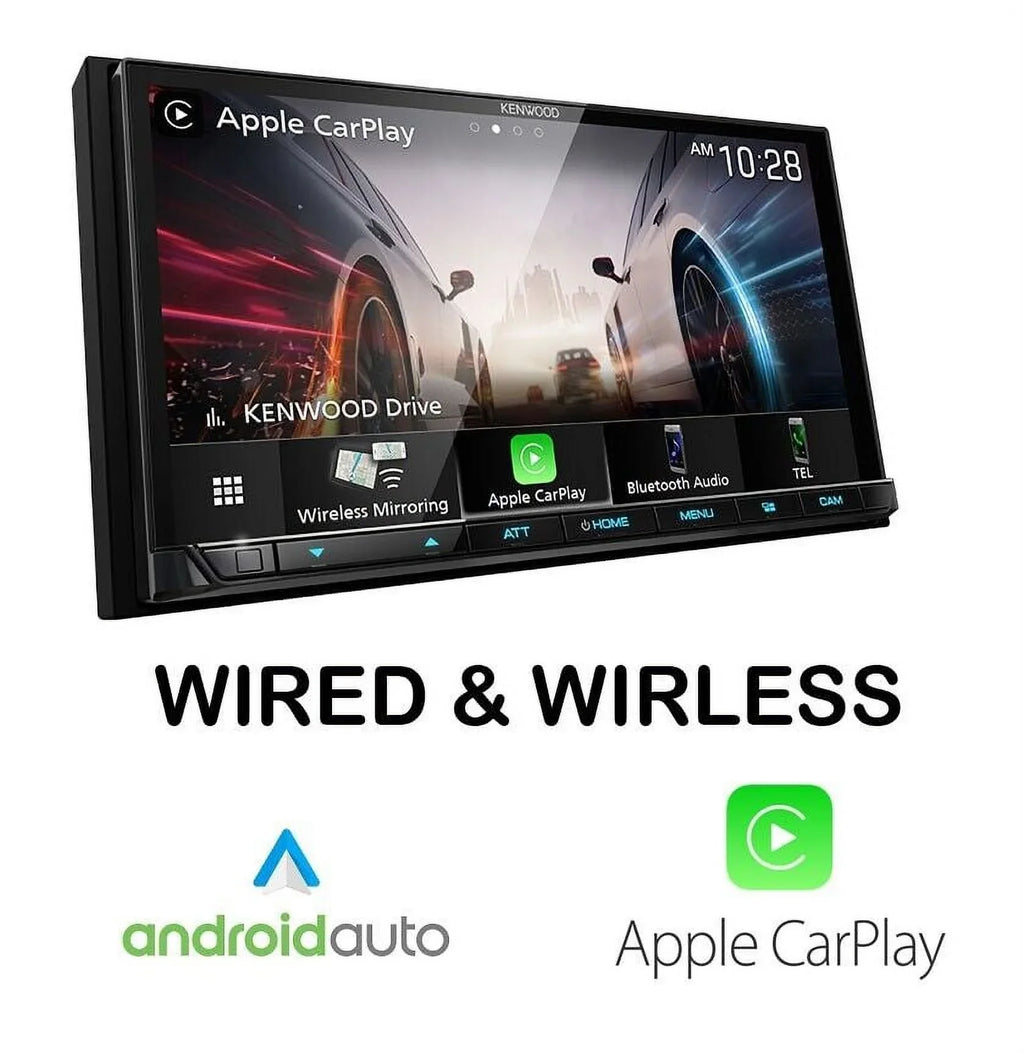 Car Dash Combo DRV-N520 Cam Auto Kenwood In & Dash Screen CarPlay Receiver Touch DMX9708S 6.95" Android