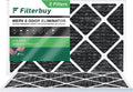 12x24x1 Air (2-Pack) HVAC Filters Filterbuy Pleated Activated Odor MERV Eliminator Carbon Furnace with 8 AC