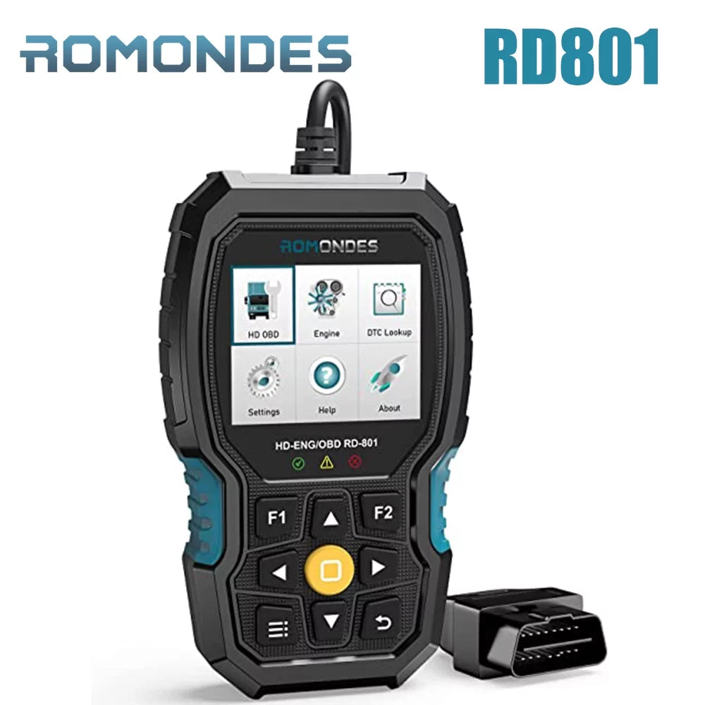 Diagnostic Truck RD801 Car Scan Truck Scanner in Hino, Fuso, Code Romondes Heavy 1 Scania, Check 2 Man, Auto for Tool Tool Scanner Cummins, , & OBD2 Reader Diesel Engine Duty