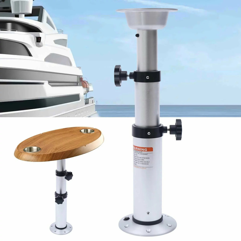 Marine Pedestal Removable Vessel Thickened Caravan Base Motorhome Table Mount Aluminum Miumaeov Camper Table Frame Alloy Stand 16.9"-29.1"Adjustable Leg for