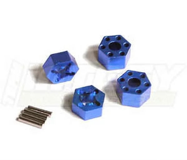 & Wheel 2WD Slash for RC 2WD (4) Hub Stampede Integy Hop-ups 1/10 Model T7965BLUE Toy Traxxas