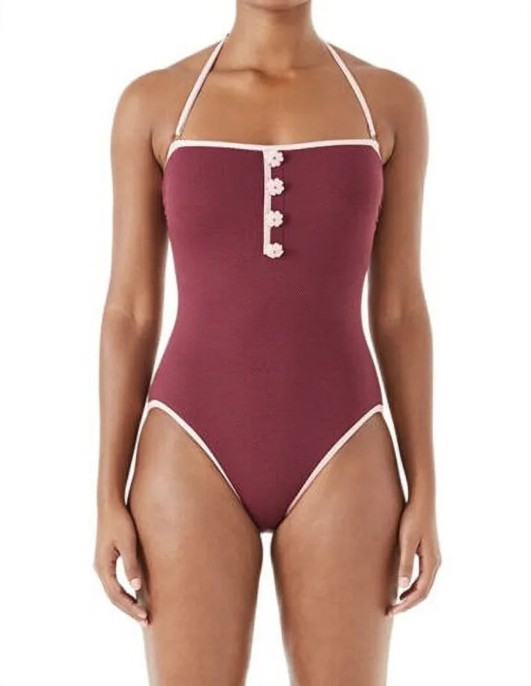 Spade New York One-Piece Pique Convertible Swimsuit, Large Kate