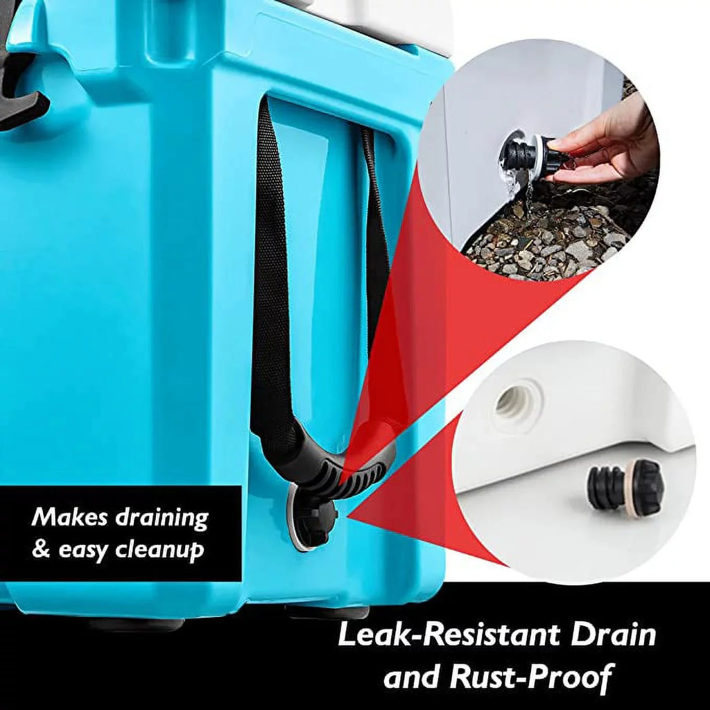 to Box Cooler Cans, SereneLife Heavy Duty Up 5 35-Quart Ice Blue 63 Up to Keep Portable Holds Days,