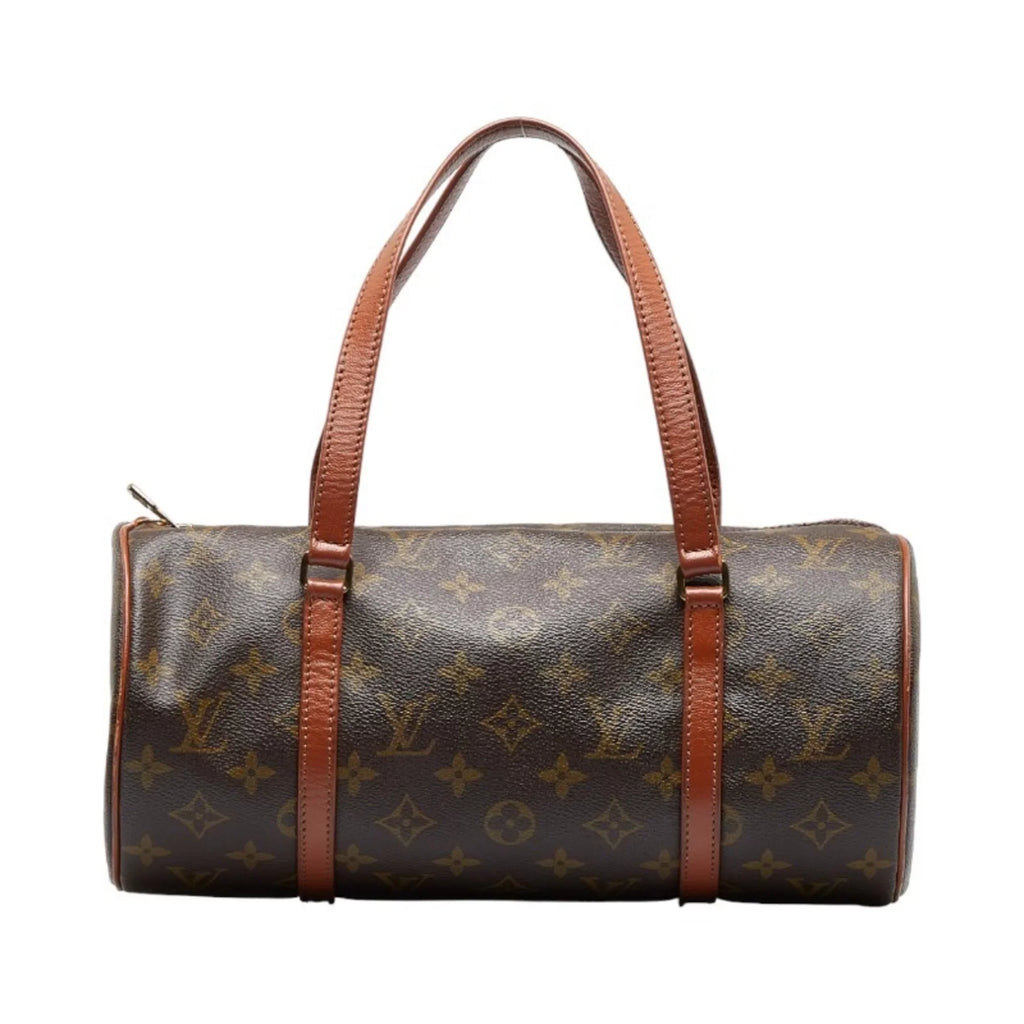 M51385 (Old) PVC Handbag Ladies Brown 30 Leather Monogram Papillon (Good) Pre-Owned