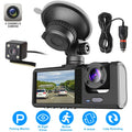 Car 3 Dashboard Video Driving Vision, G-Sensor, IR 3 Cam, Recorder, Dash 1080P Recorder, iMounTEK Camera Night Cam Dash Parking Way Front Camera Rear, Inside Mode and Triple DVR Backup Channel