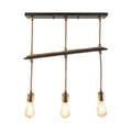 **Technische Titel: Hangen Lamp met Drie E27 Lichtbronnen en Koordbevestiging**