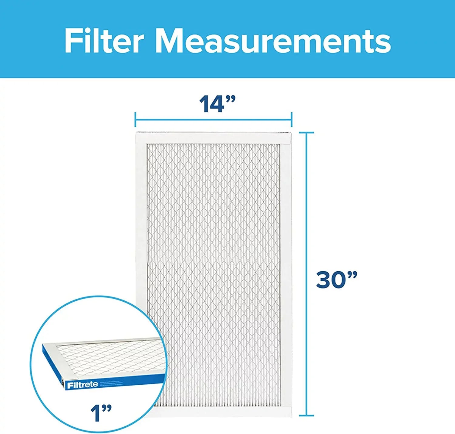 Furnace dimensions Air Filter, Allergen, 13.81 Ultimate 0.78) Living 6-Pack Healthy (exact x 1900, Filtrete x 29.81 14x30x1,