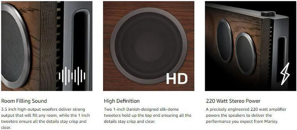 House Oak High-Definition Watt 3.5 EM-DA002-RG FSC Audio Foundation High-Output Certified System, Tweeters, Baffle, of One Premium Regal Home Woofers, x 1 Solid Marley, 220 Power, Stereo 2 Hi-Fi