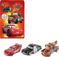 McQueen / Pixar Disney 3-Pack Diecast Cars Lightning Mater Cars Sheriff, & 3