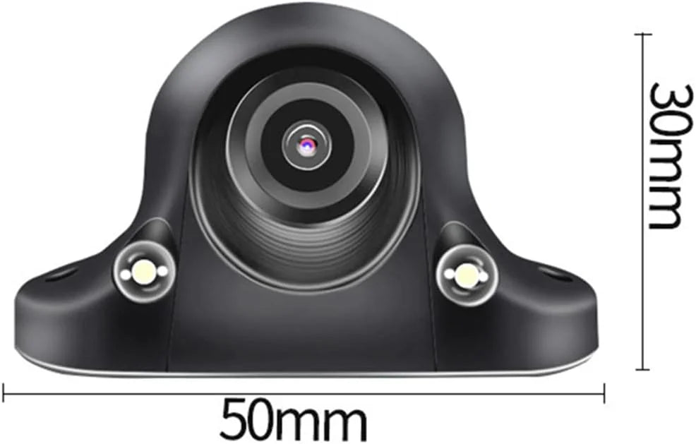 Blind Front/Side Drilling, Camera Reverse Installation Adjustable Easy Car Image LEDs, with View Spot Mirror/Non-Mirror Side Camera, Camera, View Auto-dimming