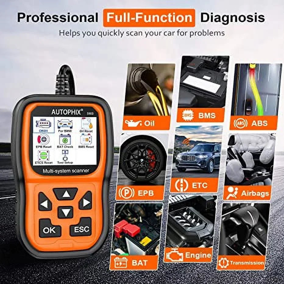 Battery Tool Tool Car Reader Roll-Royce Scanner Automotive All OBD2 Diagnostic Fits Code Scan Reset for Tool Autophix for Scanner Car 5900 Registration Oil Systems