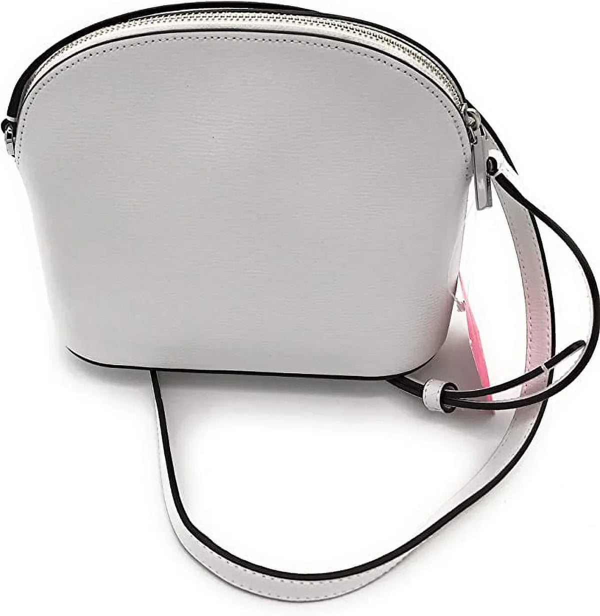 white perforated MEDIUM Spade sylvia Kate optic CROSSBODY DOME