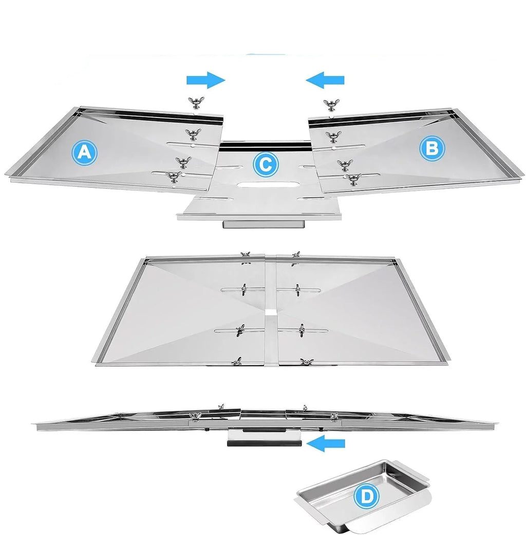 to 15.5") for Models 27", Nexgrill, Set Others Grill Width (Length Grease Tray and Dyna Glo, Replacement 24.5" from Bbq
