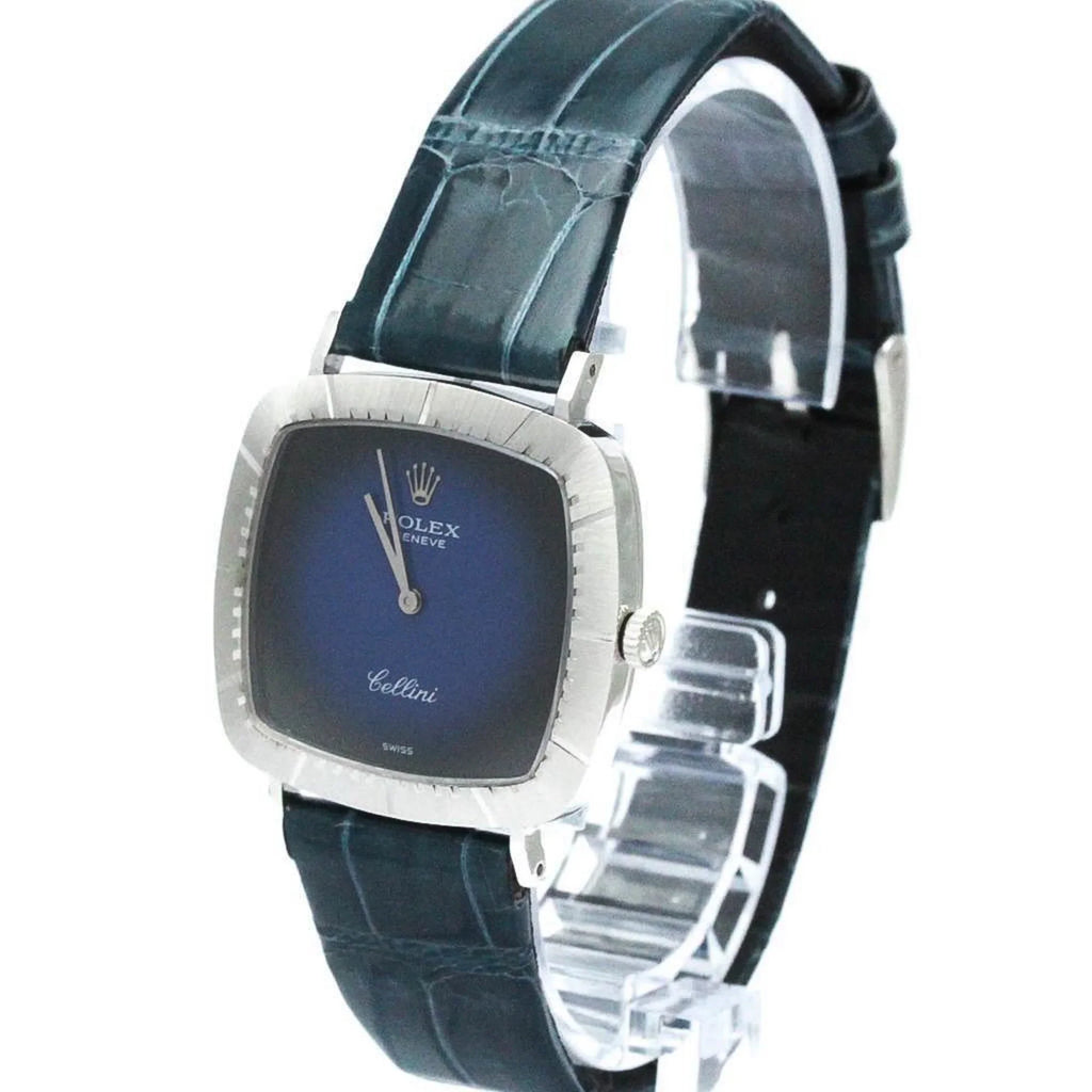 18K Hand-Winding White Gold Cellini (Good) Pre-Owned Vintage Mens Watch BF567340 4084