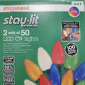 Set, Light (Pack C9 50 2) Stay-lit Sylvania Count of