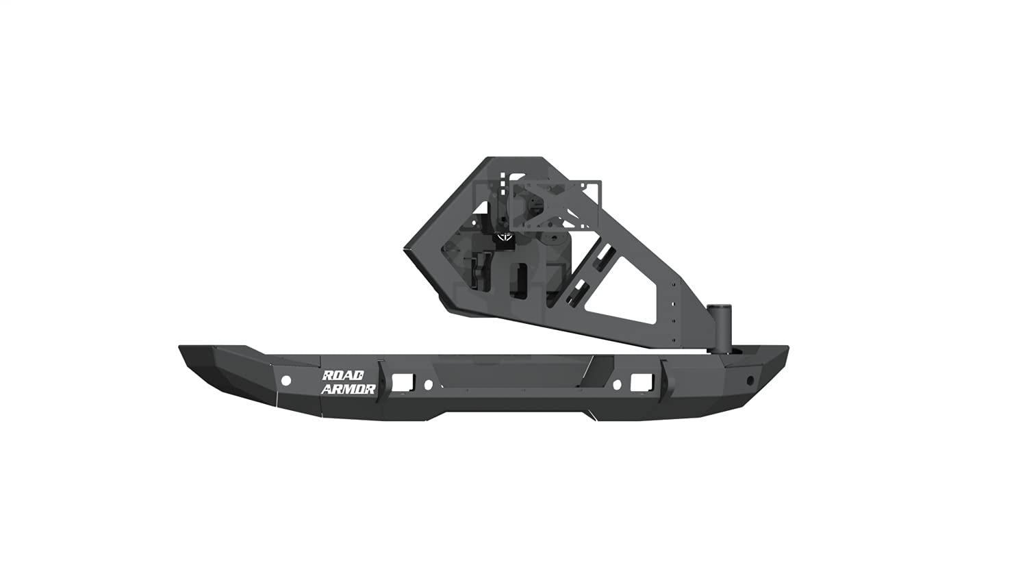 Tire W/ Carrier select: , 5183R1B-Tc 2021 18-C Wrangler Bumper Rear Road Stealth Fits Armor Jl 2018-2019 Jeep