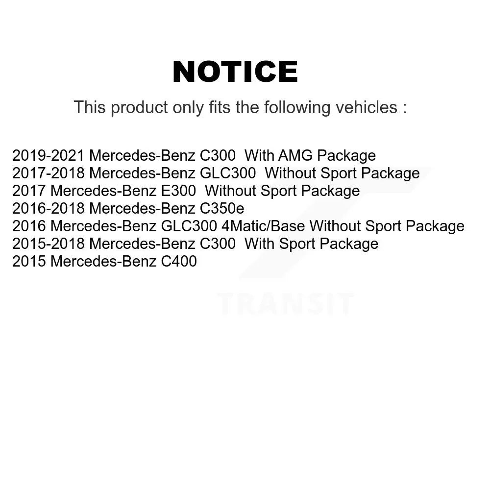 Semi-Metallic C400 C300 C350e Pads Mercedes-Benz E300 Disc -D1796 Brake For Front GLC300