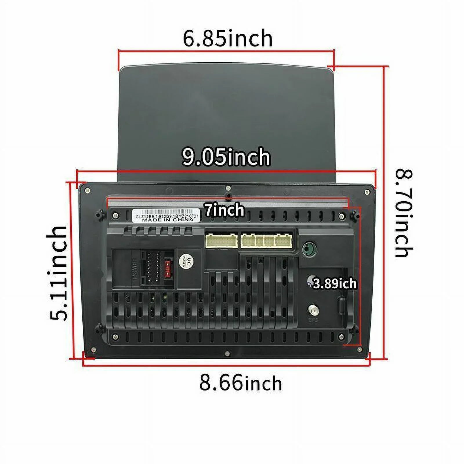 Screen Stereo Reversing Input Navigation Touch KingFurt Radio Music Camera Car 9.7" Universal Bluetooth