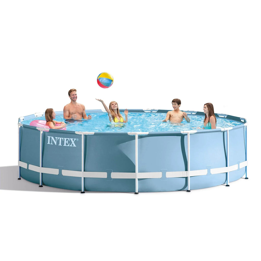 Prism Above 42in Swimming & x Ground Pump 15ft Intex 15ft Steel Set x Frame Pool
