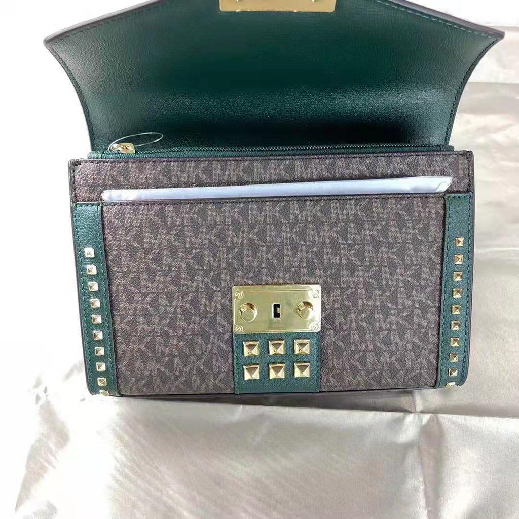 Flap Messenger Racing Michael Green Kors In Rose Shldr Medium Bag 35F1Gx0L2B