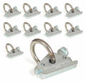 Loads Spring Steel Fitting Duty Cargo O in Mall Track Heavy Trailer, TieDown ETrack DC Tie Anchors Pickup Truck, w/ Tie-Down to Van, E Cargo O-Rings, Down Ring 10-Pack System E-Track Attachments,