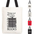 School, oz & Black Picnic Canvas Books Max Inner 12 Bag Multi-functional - Men, Tote Design Miller Durable Print An Cotton Bags With Canvas Pocket, Office, Women Reusable Fun Cute For For Handles 100%