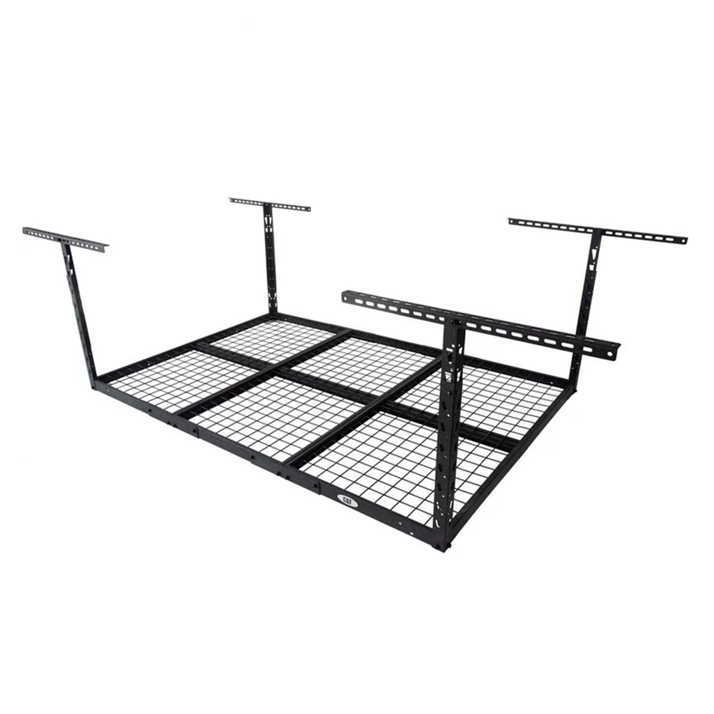 Rack Adjustable Steel Ceiling x System, Black 72 Storage 48 Garage Inch