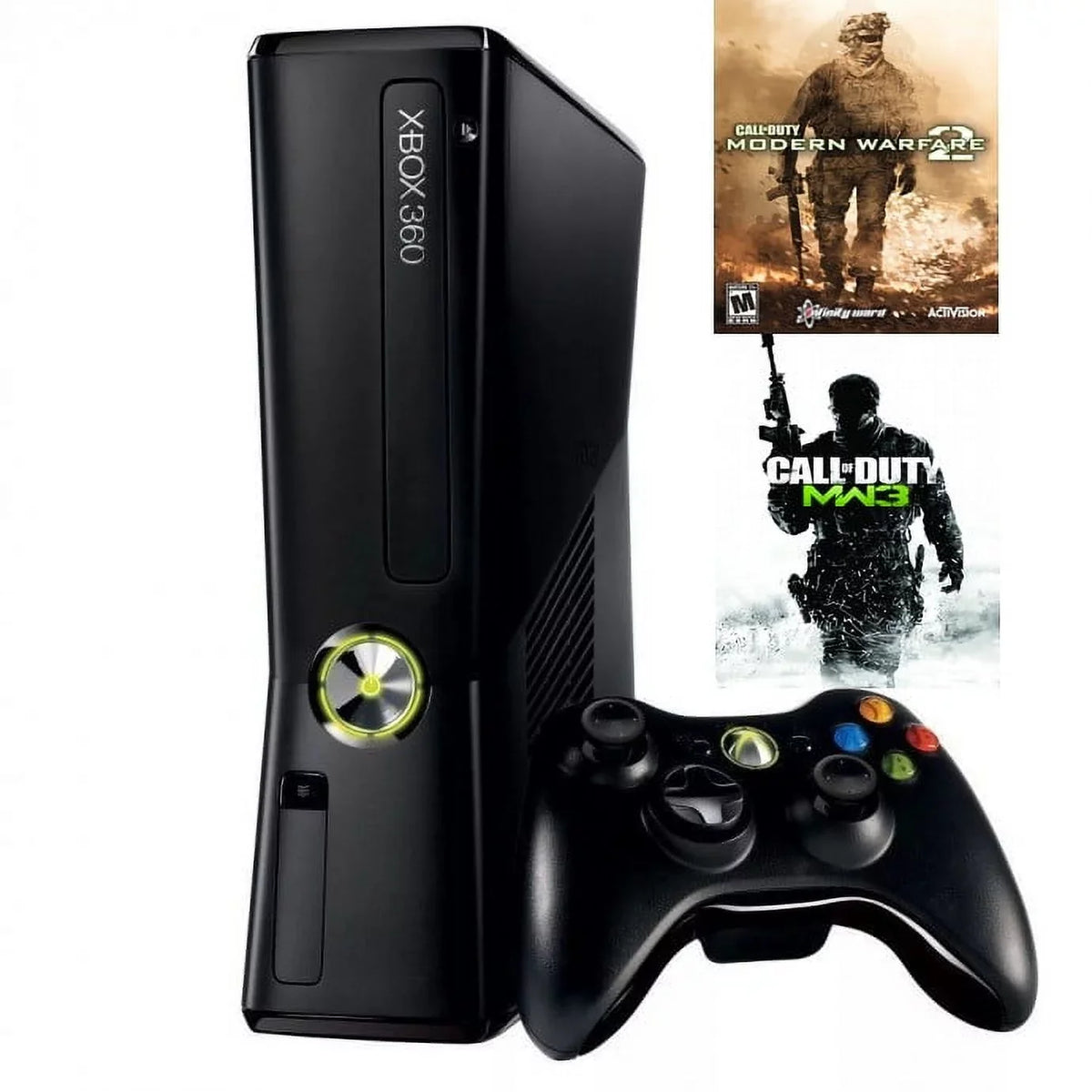 4gb and 3 Microsoft Console of Duty Call 4 2, Xbox Modern Bundle Pre-Owned Warfare 360