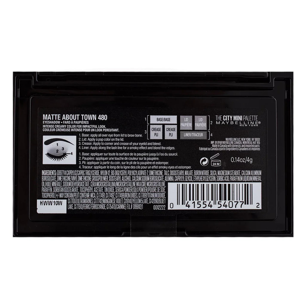 The About of Maybelline oz (Pack Town Eyeshadow 3) Mini 0.14 Matte Makeup, Palette City